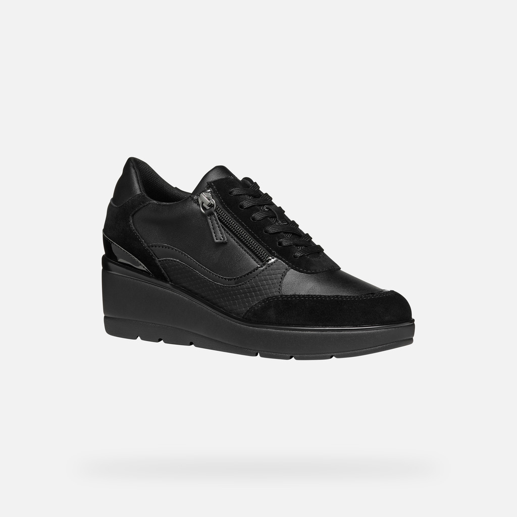 Wedge sneakers ILDE WOMAN Black - image number 2 | GEOX