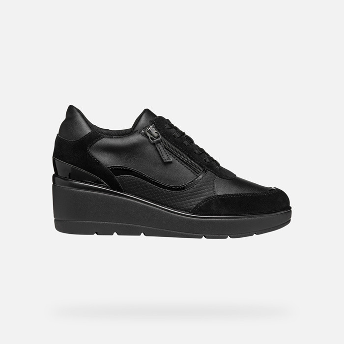 Wedge sneakers ILDE WOMAN Black | GEOX