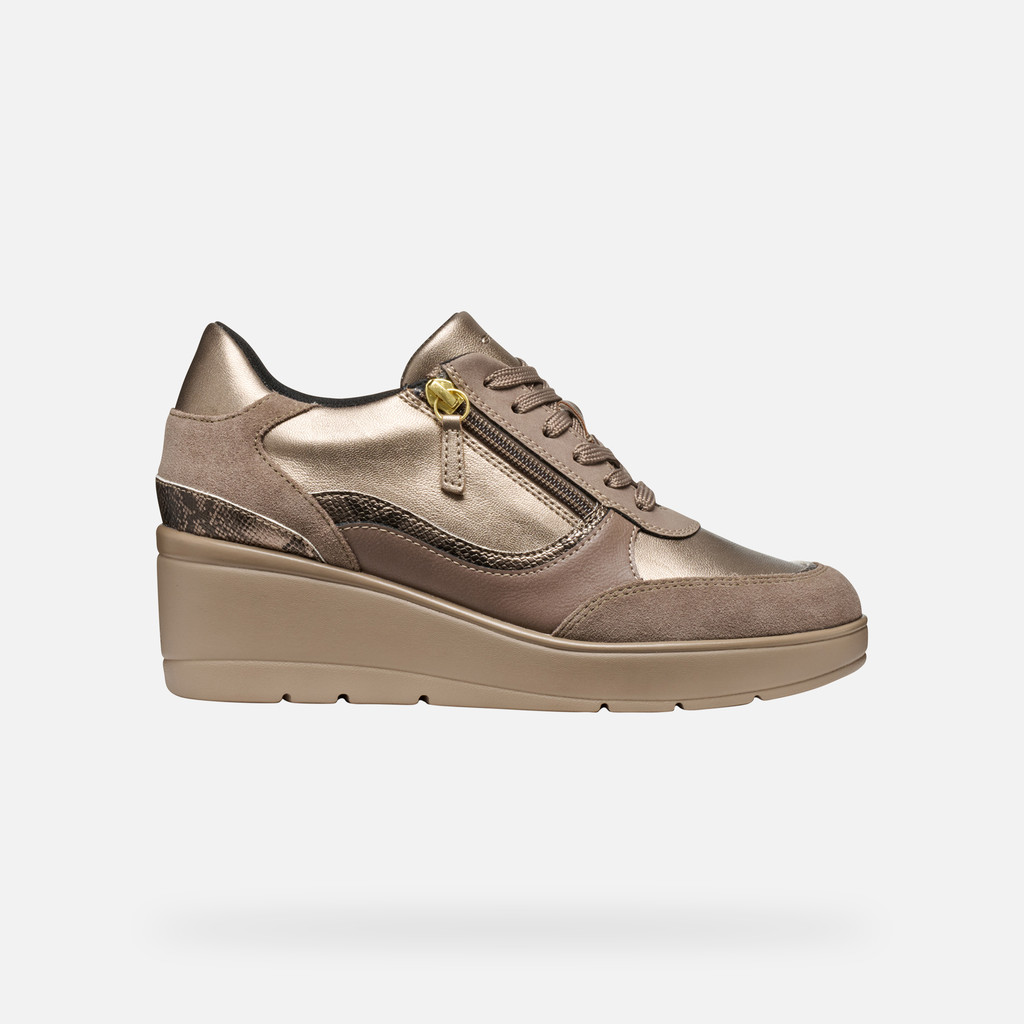 Wedge sneakers ILDE WOMAN Taupe - image number 1 | GEOX