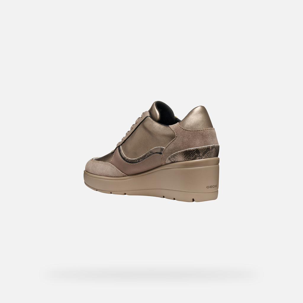 Wedge sneakers ILDE WOMAN Taupe - image number 3 | GEOX