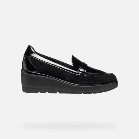 Wedge loafers ILDE WOMAN Black - image number 1 | GEOX