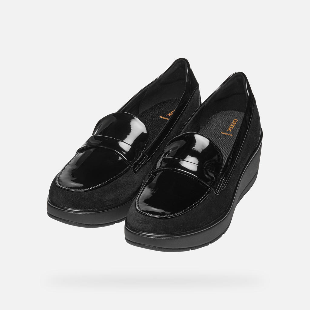 Wedge loafers ILDE WOMAN Black - image number 8 | GEOX