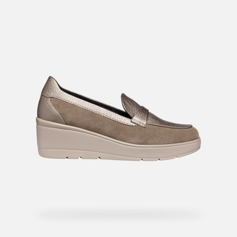 Wedge loafers ILDE WOMAN Taupe - image number 1 | GEOX