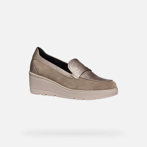 Wedge loafers ILDE WOMAN Taupe - image number 2 | GEOX