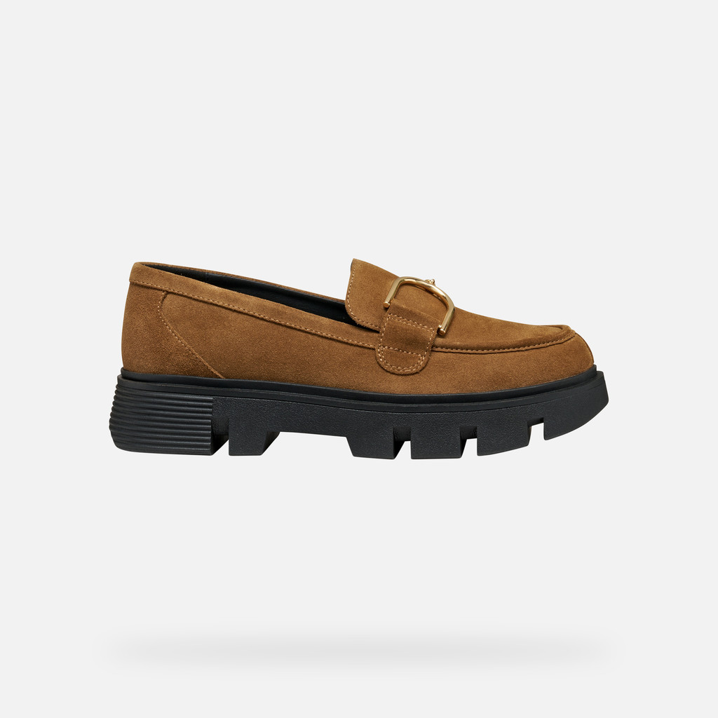 Suede loafers VILDE WOMAN Mud - image number 1 | GEOX