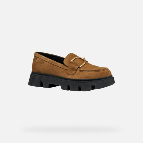 Suede loafers VILDE WOMAN Mud - image number 2 | GEOX