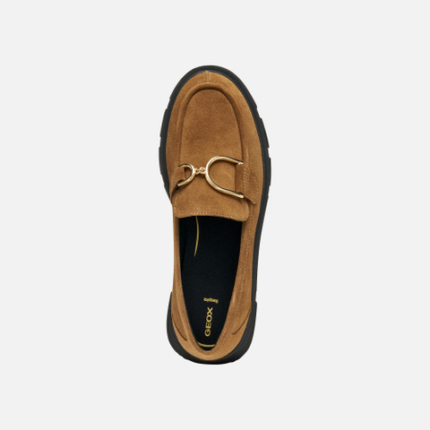 Suede loafers VILDE WOMAN Mud - image number 5 | GEOX