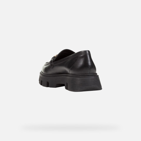 Leather loafers VILDE WOMAN Black - image number 4 | GEOX