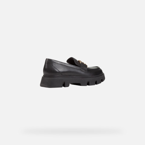 Leather loafers VILDE WOMAN Black - image number 5 | GEOX