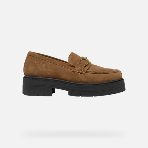 Suede loafers SPHERICA EC7 WOMAN Mud - image number 1 | GEOX