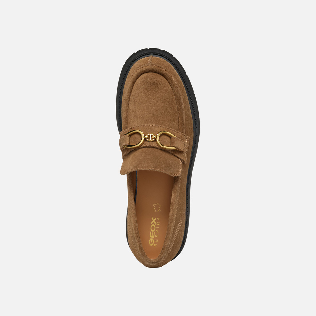 Suede loafers SPHERICA EC7 WOMAN Mud - image number 5 | GEOX