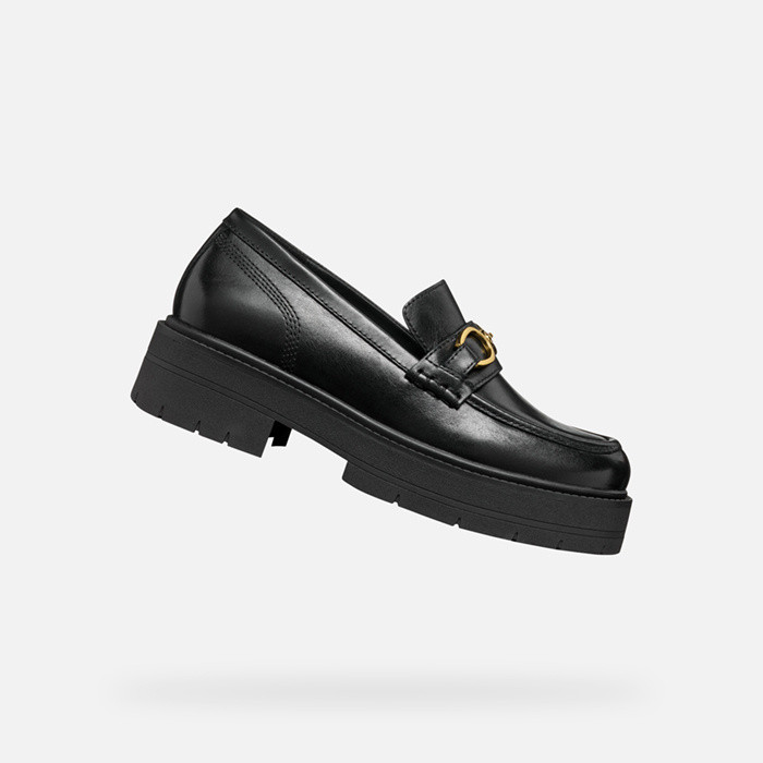 Leather loafers SPHERICA EC7 WOMAN Black | GEOX