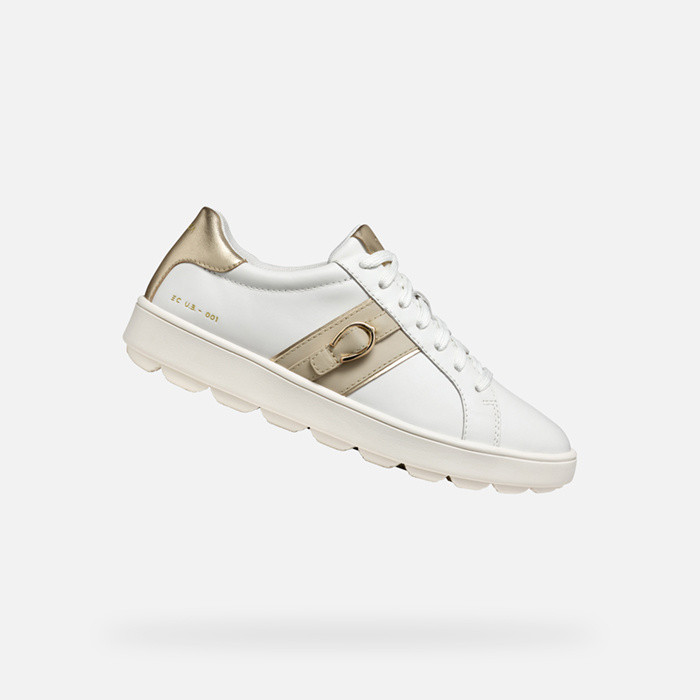 Low top sneakers SPHERICA ECUB-1 WOMAN White/Lt Taupe | GEOX