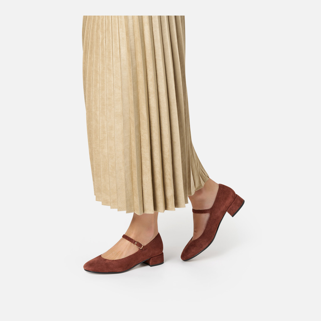 Ballerines Mary Jane FLORETIA FEMME Bordeaux - image number 1 | GEOX
