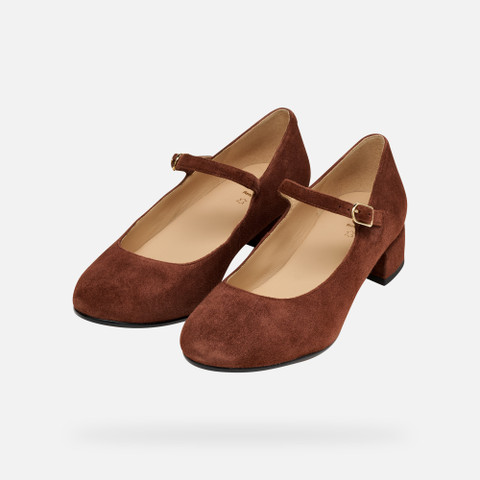 Ballerines Mary Jane FLORETIA FEMME Bordeaux - image number 8 | GEOX