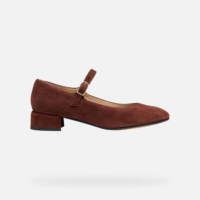 Ballet flats with strap FLORETIA WOMAN Wine | GEOX