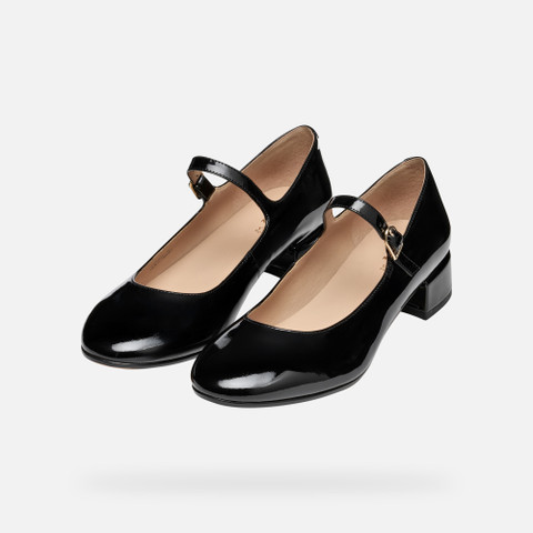 Mary Jane ballet flats FLORETIA WOMAN Black - image number 8 | GEOX