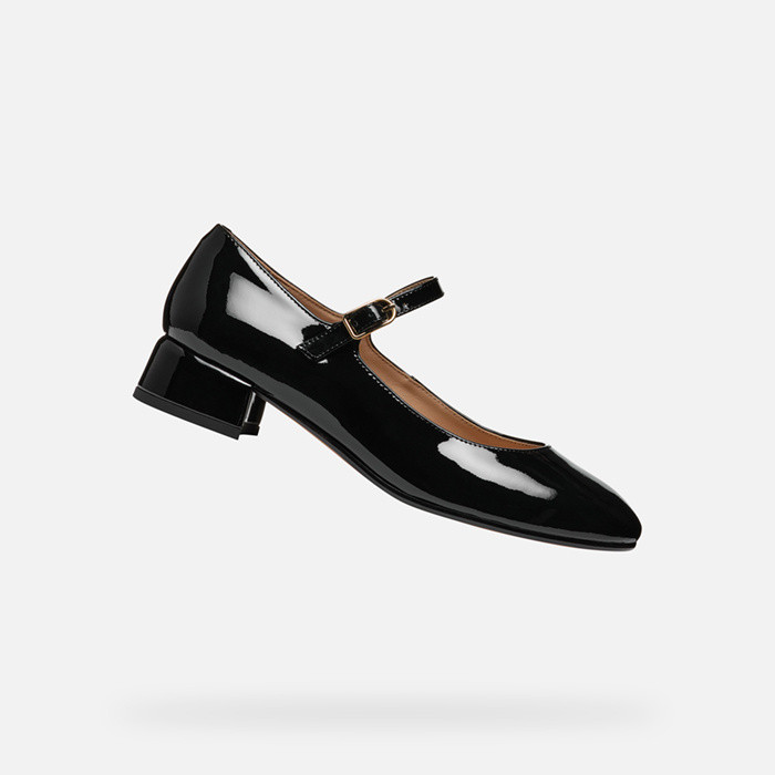 Ballet flats with strap FLORETIA WOMAN Black | GEOX
