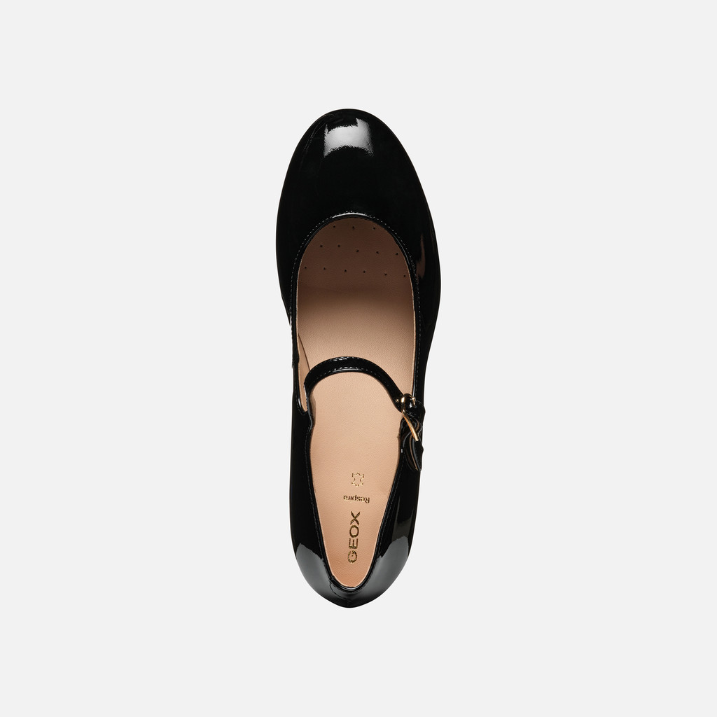 Mary Jane ballet flats FLORETIA WOMAN Black - image number 6 | GEOX