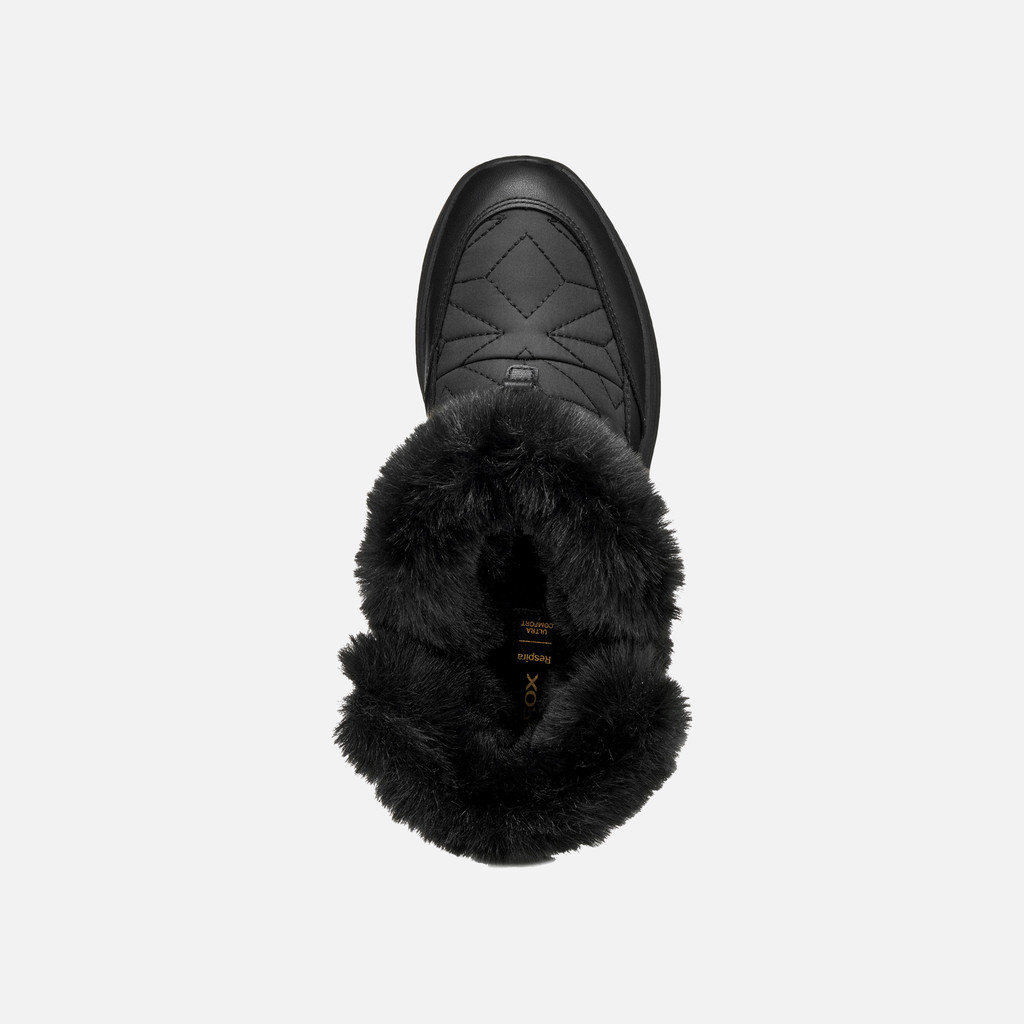 Fur-trimmed ankle boots SPHERICA ACTIF X2 ABX WOMAN Black - image number 5 | GEOX