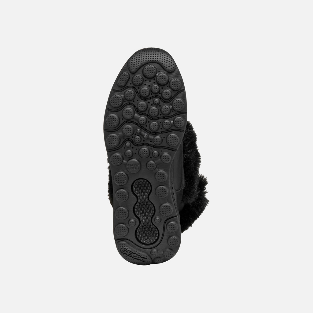 Fur-trimmed ankle boots SPHERICA ACTIF X2 ABX WOMAN Black - image number 6 | GEOX