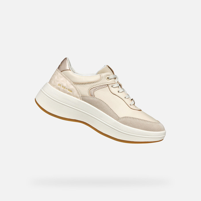 Sneakers à plateforme SPHERICA ECUB-3 FEMME Blanc cassé | GEOX