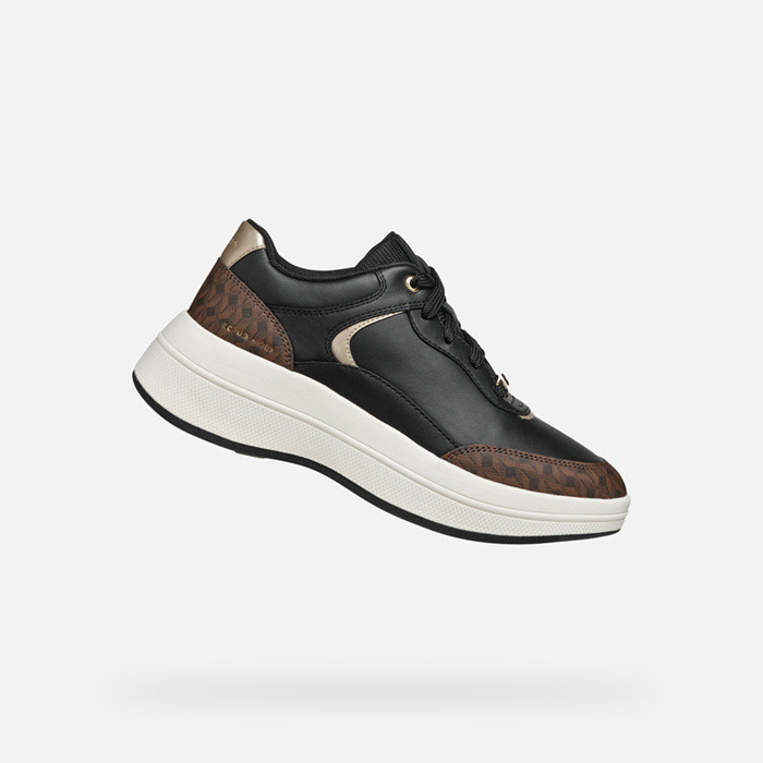 Low top sneakers SPHERICA ECUB-3 WOMAN Black/Dark Brown | GEOX