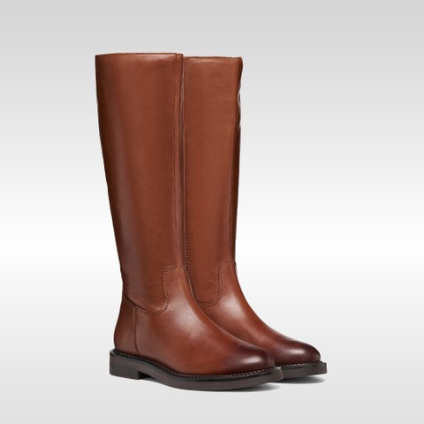 Botas de cuero SERILDA MUJER Marr&oacute;n clair - image number 2 | GEOX