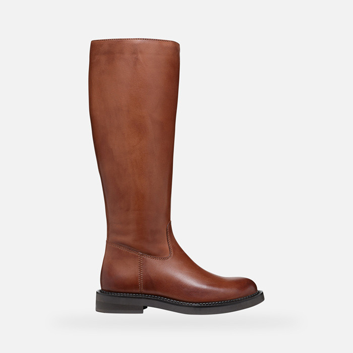 Leather boots SERILDA WOMAN Light Brown | GEOX