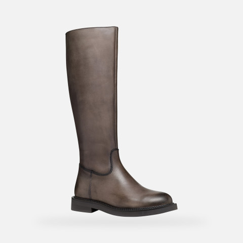 leather boots SERILDA WOMAN Taupe - image number 1 | GEOX