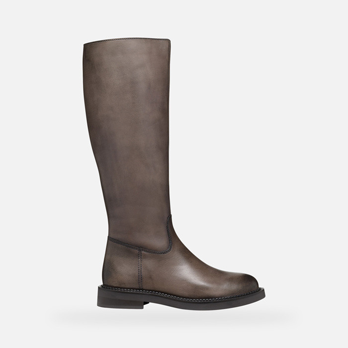 Botas de cuero SERILDA MUJER Gris pardo | GEOX