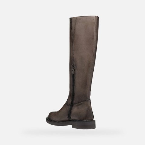 leather boots SERILDA WOMAN Taupe - image number 2 | GEOX