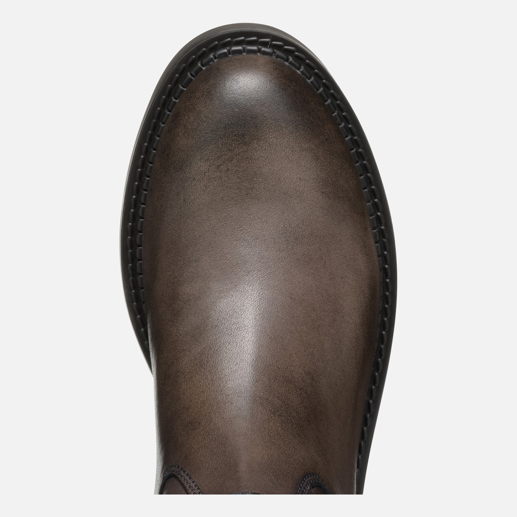 leather boots SERILDA WOMAN Taupe - image number 5 | GEOX