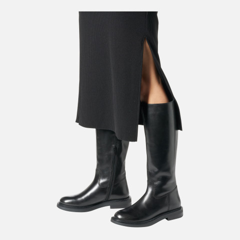 leather boots SERILDA WOMAN Black - image number 2 | GEOX