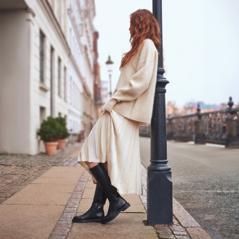leather boots SERILDA WOMAN Black - image number 8 | GEOX