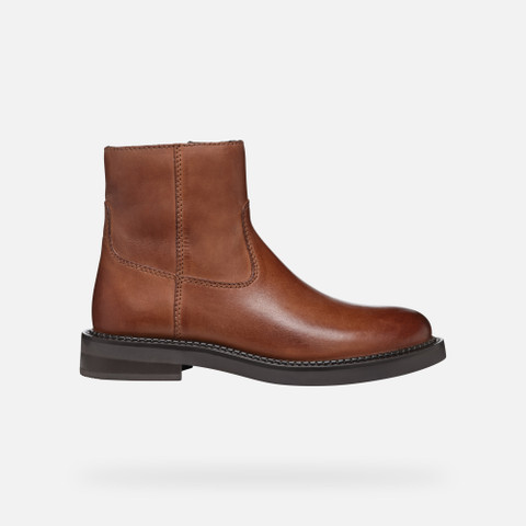 low heel ankle boots SERILDA WOMAN Light Brown - image number 1 | GEOX