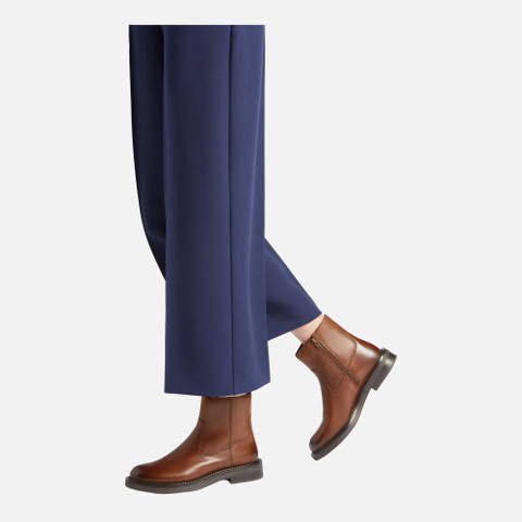 low heel ankle boots SERILDA WOMAN Light Brown - image number 2 | GEOX