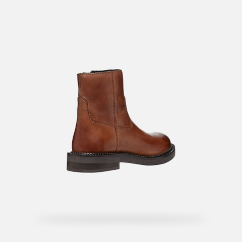 low heel ankle boots SERILDA WOMAN Light Brown - image number 5 | GEOX