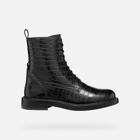 Ankle boots with laces SERILDA WOMAN Black - image number 1 | GEOX