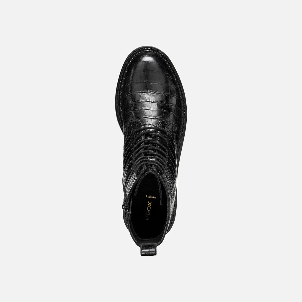 Ankle boots with laces SERILDA WOMAN Black - image number 5 | GEOX