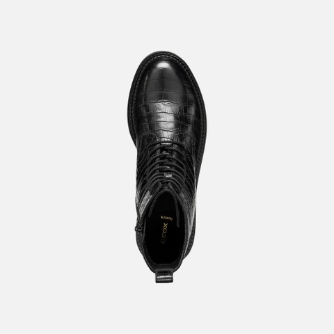 Ankle boots with laces SERILDA WOMAN Black - image number 5 | GEOX