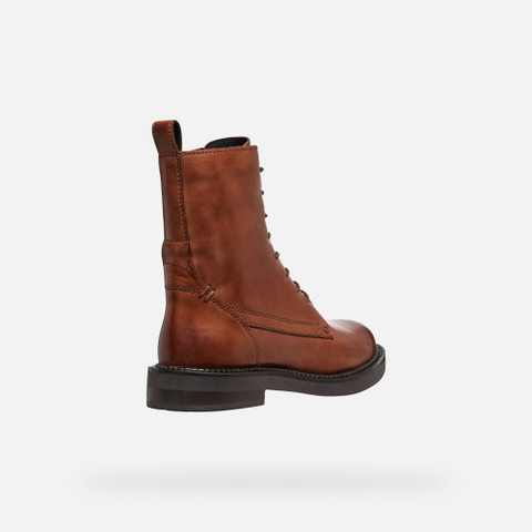 Ankle boots with laces SERILDA WOMAN Light Brown - image number 5 | GEOX