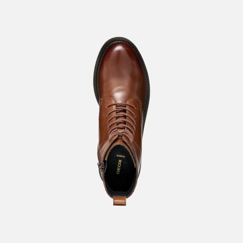 Ankle boots with laces SERILDA WOMAN Dark Brown - image number 6 | GEOX