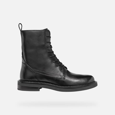 ankle boots with laces SERILDA WOMAN Black - image number 1 | GEOX