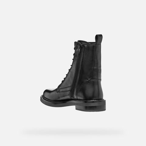 ankle boots with laces SERILDA WOMAN Black - image number 4 | GEOX