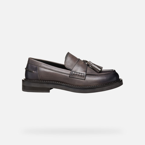 Leather loafers SERILDA WOMAN Taupe - image number 1 | GEOX