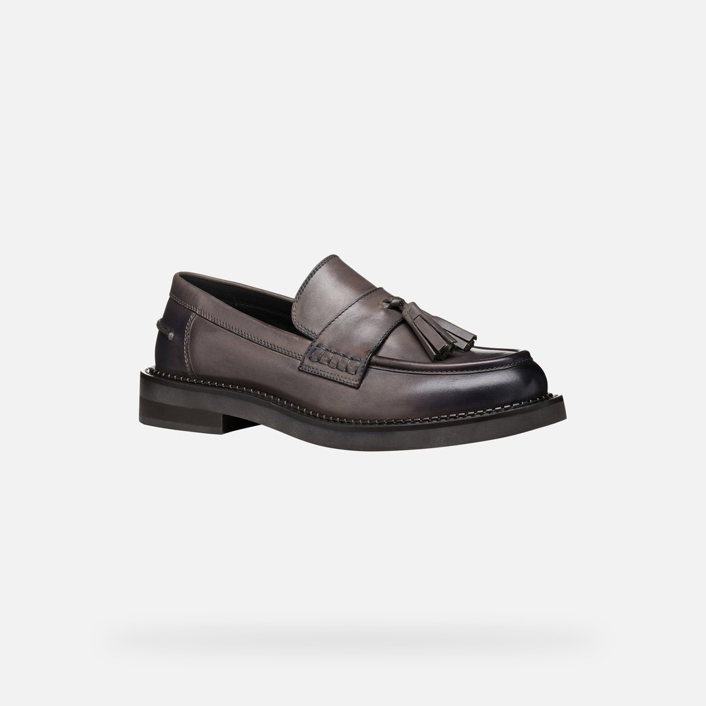 Leather loafers SERILDA WOMAN Taupe - image number 3 | GEOX