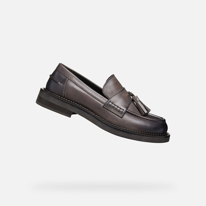 Leather loafers SERILDA WOMAN Taupe | GEOX