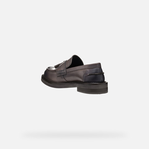 Leather loafers SERILDA WOMAN Taupe - image number 4 | GEOX