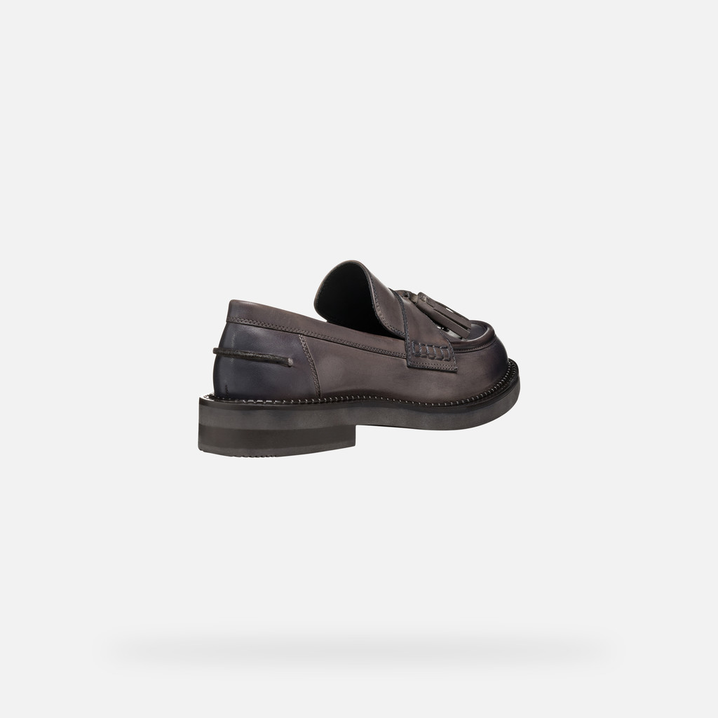 Leather loafers SERILDA WOMAN Taupe - image number 5 | GEOX